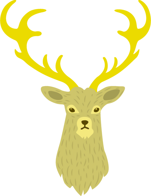 Transparent christmas Head Deer Yellow for Reindeer for Christmas