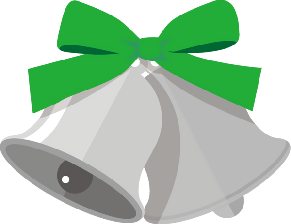 Transparent christmas Green Ribbon Bell for Jingle Bells for Christmas
