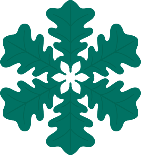 Transparent christmas Leaf Green Plant for Snowflake for Christmas