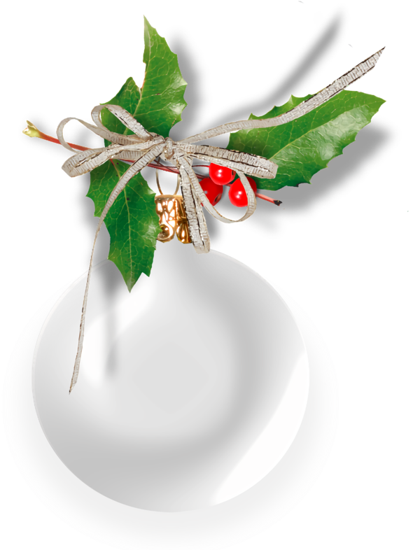 Transparent christmas Holly Christmas ornament Plant for Holly for Christmas