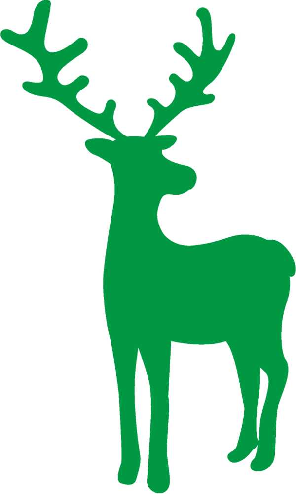 Transparent christmas Green Reindeer Deer for Reindeer for Christmas