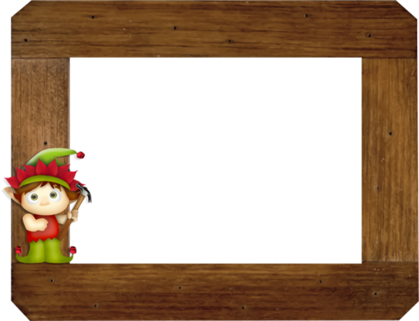 Transparent christmas Picture frame Rectangle Wood for Christmas Border for Christmas