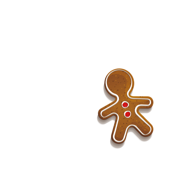 Transparent Gingerbread Man Gingerbread Christmas Cookie Line for Christmas
