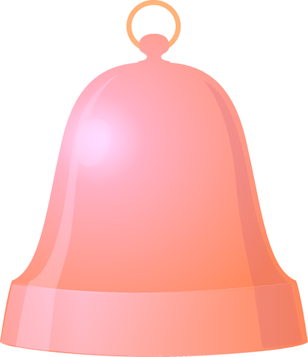 Transparent christmas Bell Pink Peach for Jingle Bells for Christmas