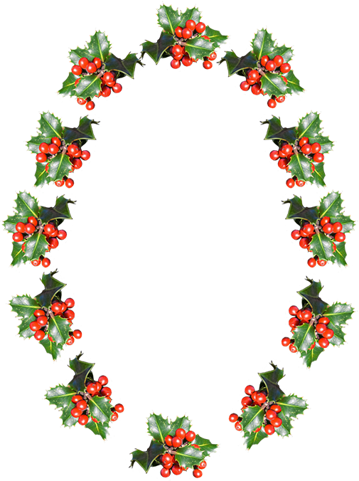 Transparent Christmas Day Wreath Garland Christmas Decoration Holly for Christmas