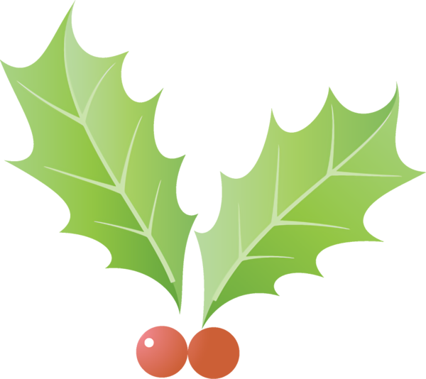 Transparent christmas Leaf Holly Tree for Holly for Christmas