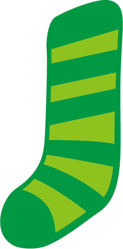 Transparent christmas Green Yellow Line for Christmas Stocking for Christmas