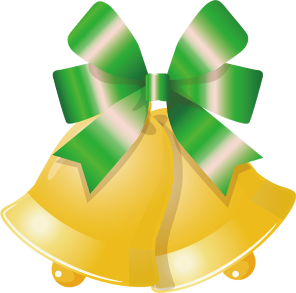 Transparent christmas Green Yellow Ribbon for Jingle Bells for Christmas