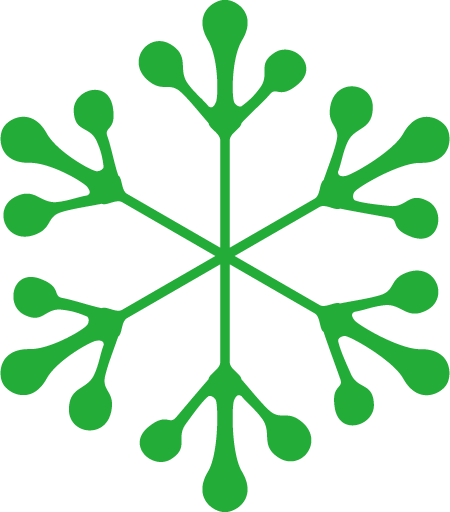 Transparent christmas Green Leaf Line for Snowflake for Christmas