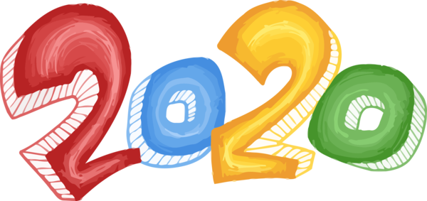 Transparent New Year 2020 Font for Happy New Year 2020 for New Year