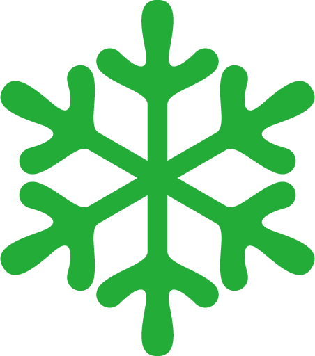Transparent christmas Green Symbol for Snowflake for Christmas