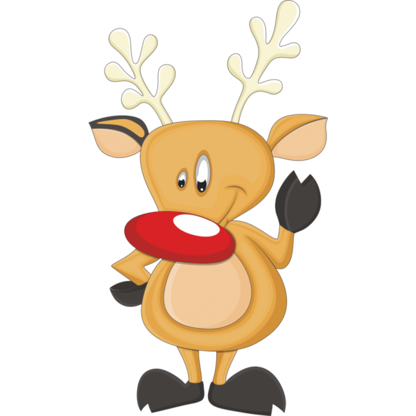 Transparent Rudolph Reindeer Santa Claus Tail Deer for Christmas