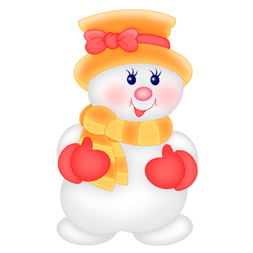 Transparent Snow Doll Christmas Orange Baby Toys for Christmas
