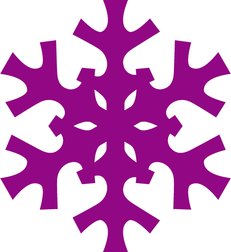 Transparent christmas Pink Purple Magenta for Snowflake for Christmas