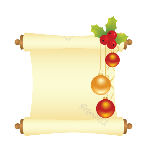 Transparent Paper Christmas Day Scroll for Christmas