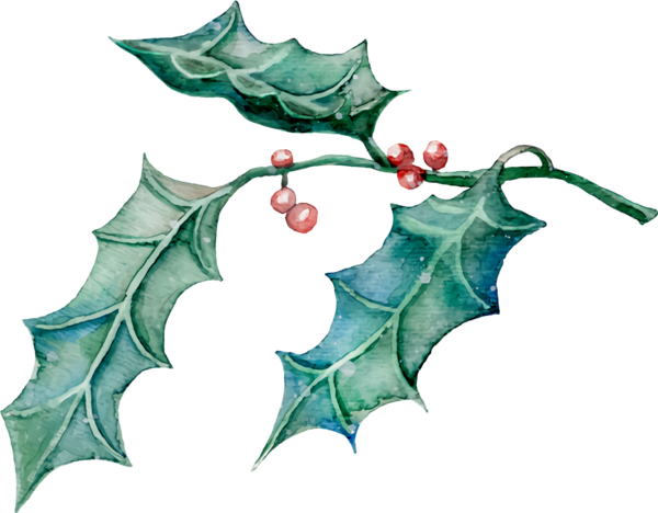 Transparent christmas Holly Leaf Tree for Holly for Christmas