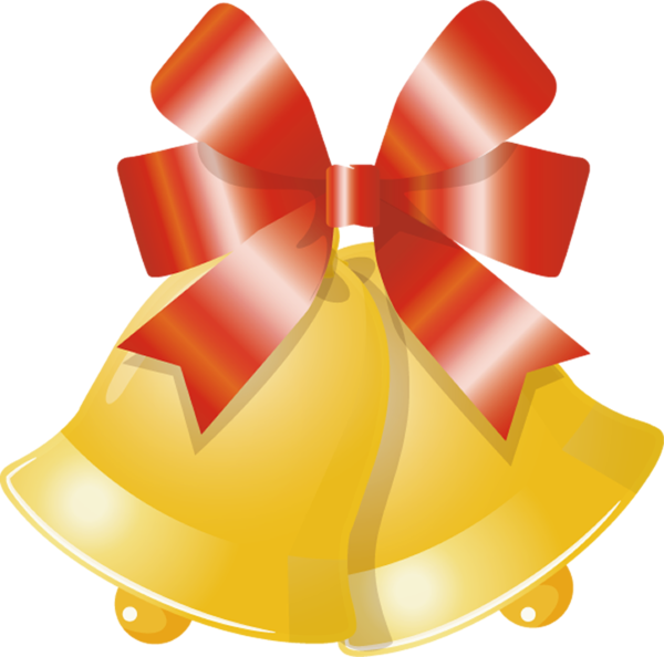 Transparent christmas Yellow Ribbon Symbol for Jingle Bells for Christmas