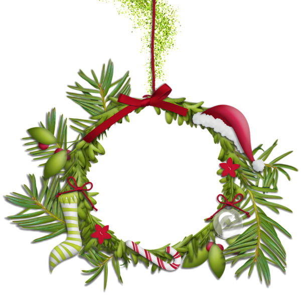 Transparent christmas oregon pine Christmas decoration Wreath for Christmas Border for Christmas
