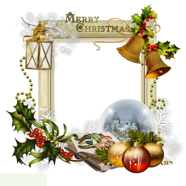 Transparent christmas Christmas decoration Picture frame Greeting for Christmas Border for Christmas