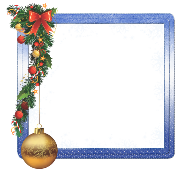 Transparent christmas Holiday ornament Fir Picture frame for Christmas Border for Christmas
