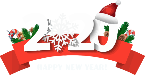 Transparent New Year 2020 Santa claus Christmas eve Christmas decoration for Happy New Year 2020 for New Year