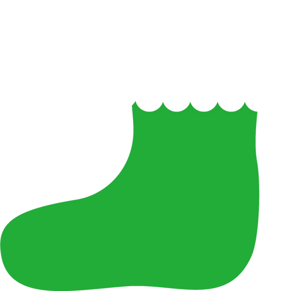 Transparent christmas Green Footwear Leaf for Christmas Stocking for Christmas