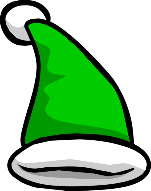 Transparent Santa Claus Hat Elf Leaf Green for Christmas