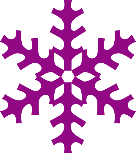 Transparent christmas Pink Purple Magenta for Snowflake for Christmas