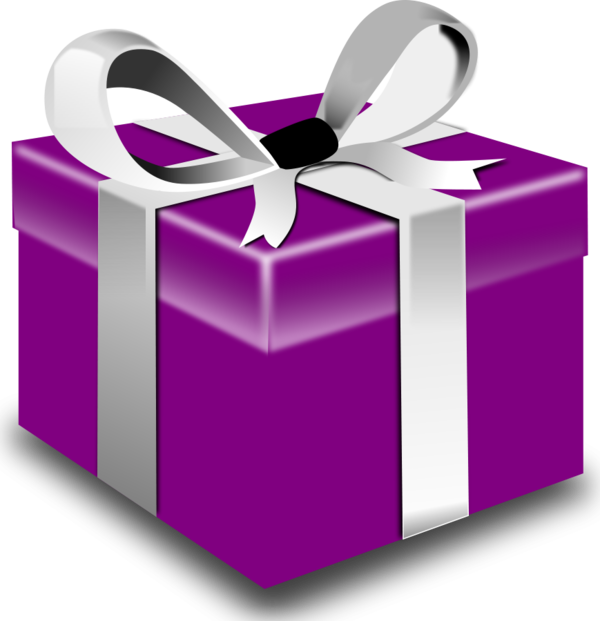 Transparent Gift Decorative Box Box Purple for Christmas