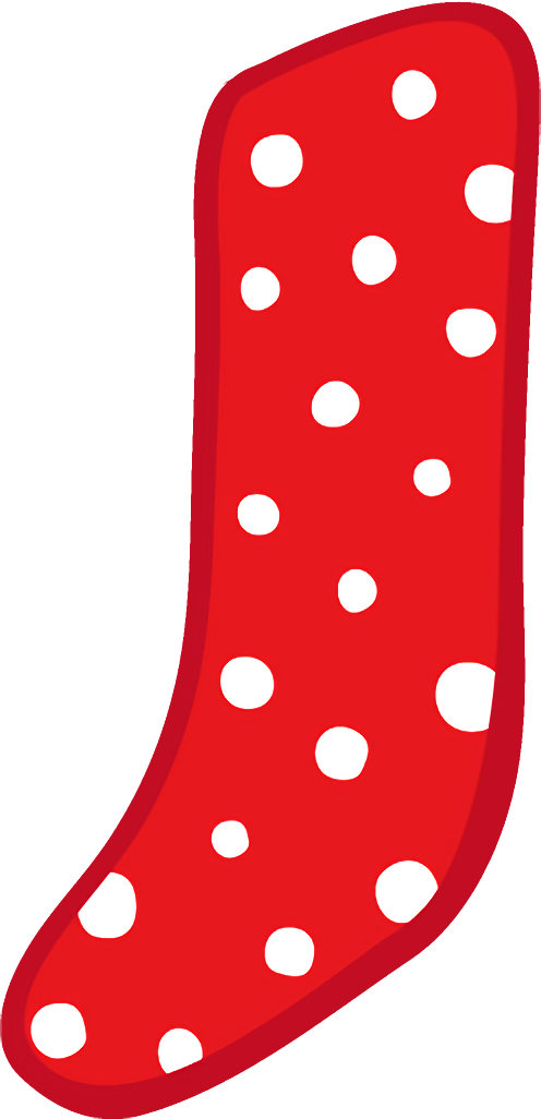 Transparent christmas Red Polka dot Pattern for Christmas Stocking for Christmas