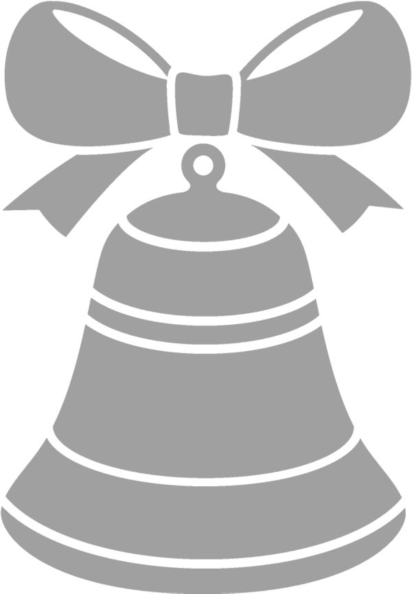 Transparent christmas Bell Line art Black-and-white for Jingle Bells for Christmas