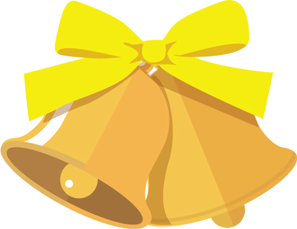 Transparent christmas Yellow Ribbon Bell for Jingle Bells for Christmas