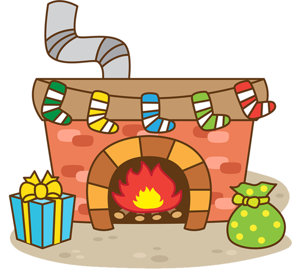Transparent Furnace Fireplace Stove Food for Christmas