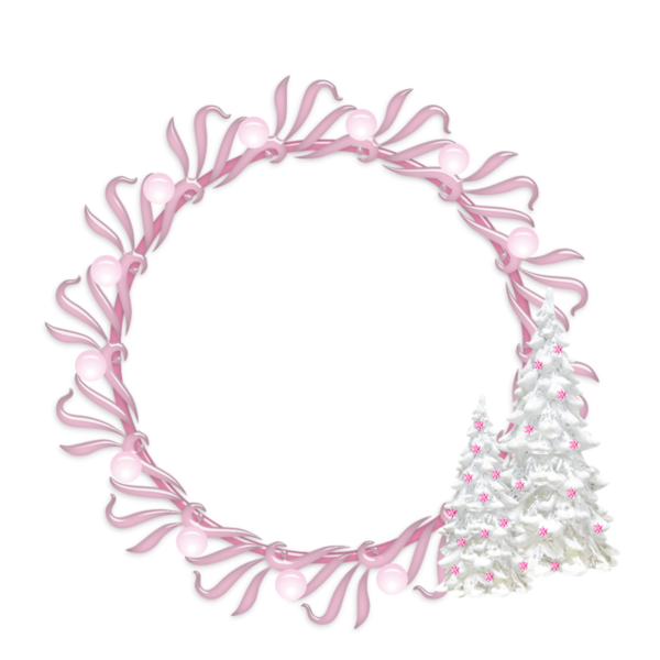 Transparent Christmas Tree Christmas Picture Frame Pink Petal for Christmas
