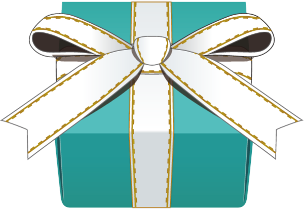 Transparent christmas Symmetry Ribbon Symbol for Christmas gift for Christmas