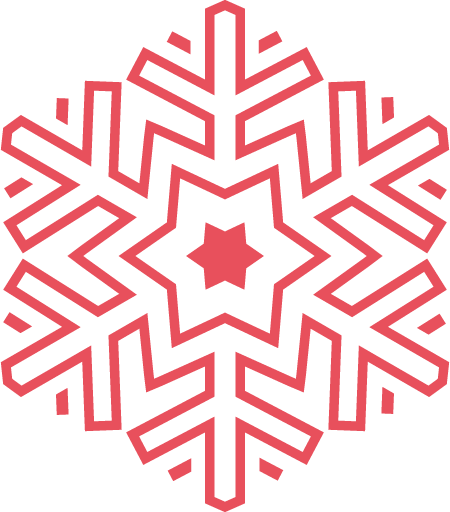Transparent christmas Symmetry Line Design for Snowflake for Christmas