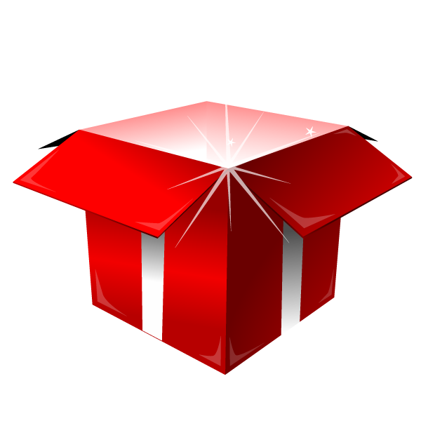 Transparent Gift Box Christmas Gift Angle Red for Christmas