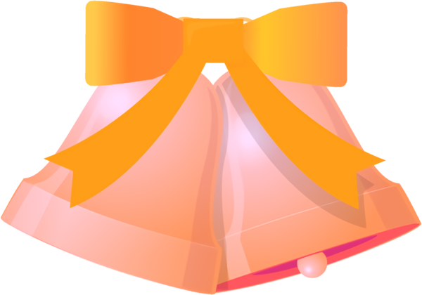 Transparent christmas Orange Yellow Ribbon for Jingle Bells for Christmas