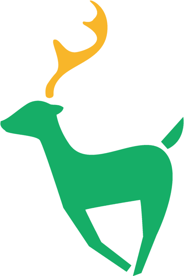 Transparent christmas Green Deer Tail for Reindeer for Christmas