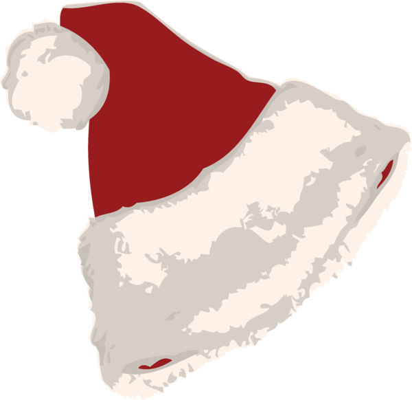 Transparent Santa Claus Christmas Hat White Red for Christmas