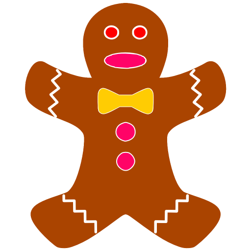Transparent Frosting Icing Gingerbread Man Gingerbread Food Line for Christmas