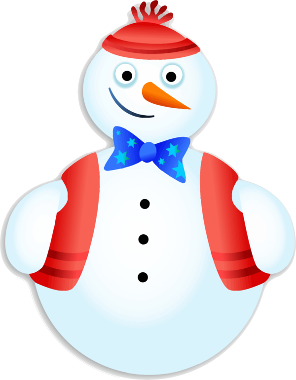 Transparent Winter Snowman Snow Christmas Ornament for Christmas
