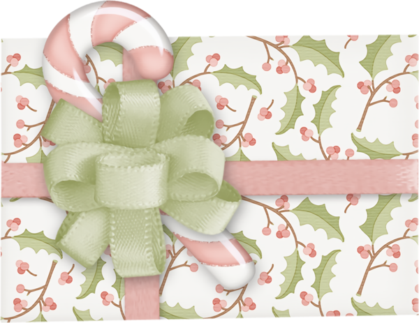 Transparent christmas Green Pink Pattern for Christmas Gift for Christmas