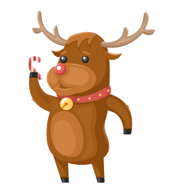 Transparent Rudolph Santa Claus Cartoon Deer Reindeer for Christmas