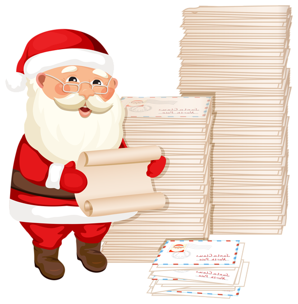 Transparent Santa Claus Letter Personal Letter Christmas for Christmas