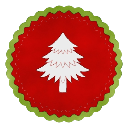 Transparent Green Red Christmas Tree for Christmas