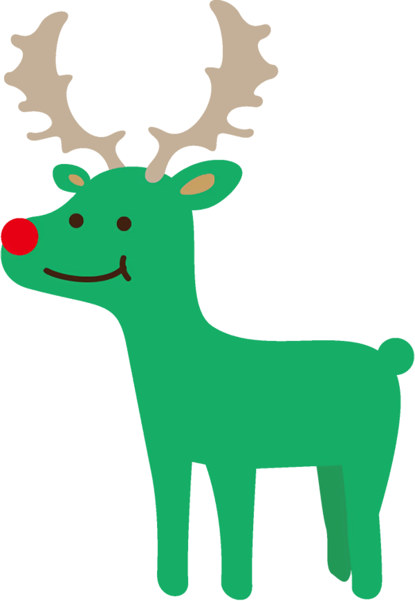 Transparent christmas Green Deer Reindeer for Reindeer for Christmas