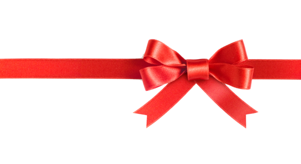 Transparent Ribbon Christmas Red Ribbon Bow Tie for Christmas