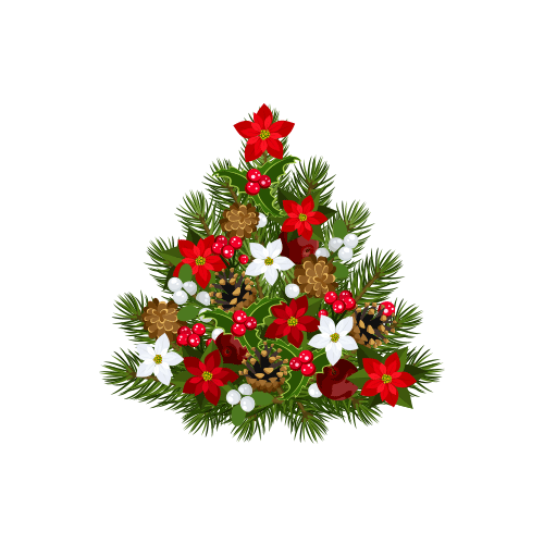 Transparent Christmas Christmas Tree Flower Christmas Ornament Conifer for Christmas