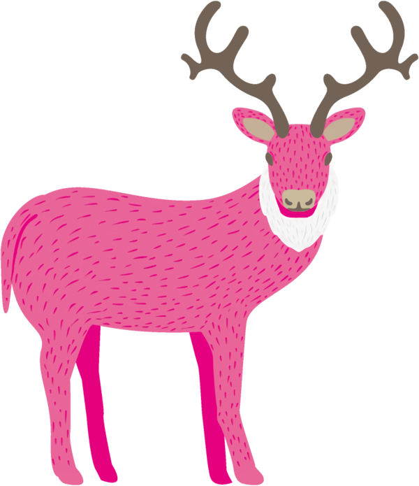 Transparent christmas Deer Reindeer Pink for Reindeer for Christmas